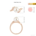 thumbnail image 5 of ANGARA South Sea Cultured Pearl Ring with Wing Motifs in 14K Rose Gold for Women | June Birthstone, Birthday, Anniversary, Jewelry Gift for Women | Pearl Ring, 5 of 8