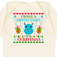 thumbnail image 4 of Inktastic I Want a Hippopotamus for Christmas Cute Ugly Sweater Boys or Girls Long Sleeve Baby Bodysuit, 4 of 5