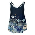 thumbnail image 7 of Riecok Sleeveless Vest for Women Round Neck Sleeveless Summer Loose Printed Casual Loose Suitable for Home and Outdoor Activities Blue XXL, 7 of 7