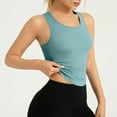 thumbnail image 4 of UYISJ Workout Tank Tops for Women Racerback Tank tops Seamless Gym Tops Sleeveless Athletic Yoga Running Shirts Mint Green M, 4 of 6