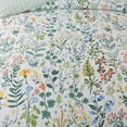 thumbnail image 4 of Juego De Colcha De Algodón Newlake, Juego De Colcha De Retales Reversible, Estampado Floral Clásico Verde, Tamaño King, 4 of 5