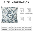 thumbnail image 6 of Nawypu  Classical Jacquard Teal Leaf Pattern Square Decorative Throw Pillow Case Cushion Cover 2pcs, 6 of 6