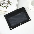 thumbnail image 2 of Black Pencil Case with Transparent Window for Binder Storage, Oxford Cloth Transparent Window Binder Pencil Pouch, Window Pen Case, Zipper Closure Multi-Functional as Pencil Case or Cosmetic Bag, 2 of 2