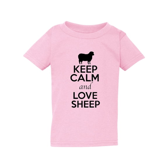 Keep Calm And Love Sheep Farm Animals Toddler Kids T-Shirt Tee