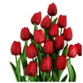 thumbnail image 2 of 10Pc Artificial Flowers Clearance! Nomeni Tulip Artificial Decorative Flowers Solid Color 10Pc Red, Fake Flowers Promotion Sale!, 2 of 5