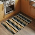 thumbnail image 3 of Vintage Stripes Washable Small Entryway Area Rugs 2'x3', Navy Yellow Gray Striped Retro Lines Low Pile Throw Rug Non-Slip Sturdy Edge Binding Carpet for Front Door Floor Room Entry, 3 of 9