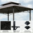 thumbnail image 7 of LAUSAINT HOME 8'x 5' Outdoor Grill Gazebo with Vented Top & 2 Side Shelves for Barbecue and Picnic, Dark Gray, 7 of 7