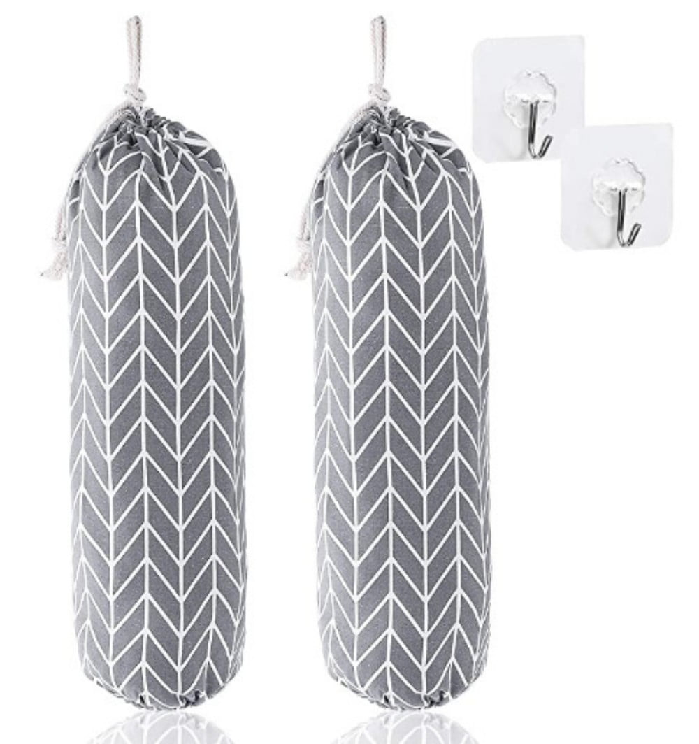 2Pcs Plastic Bag Holder Large Grocery Bag Storage Dispenser for Garbage