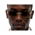 thumbnail image 3 of Fashion Revolt by Fashion Revolt Elegant Classic Square Hip Hop Sunglasses, Beige, 1-Piece, 3 of 5