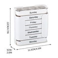 thumbnail image 4 of 7-Day Medication Organizer - for Effortless Health Management, Stackable Weekly Pill Organizer with 7Compartments, Travel-Friendly(White), 4 of 8