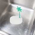 thumbnail image 3 of Tub Stopper Silicone Floor Drain Mat, Flexible Non-Slip Reusable Easy to Clean Sewer Deodorization Silicone Coconut Tree Sink Plug Kitchen Accessories Clear, 3 of 5