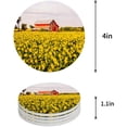 thumbnail image 1 of RYLABLUE Oil Painting Style Sunflower Red Barn Set of 6 Round Coaster for Drinks, Absorbent Ceramic Stone Coasters Cup Mat with Cork Base for Home Kitchen Room Coffee Table Bar Decor, 1 of 5