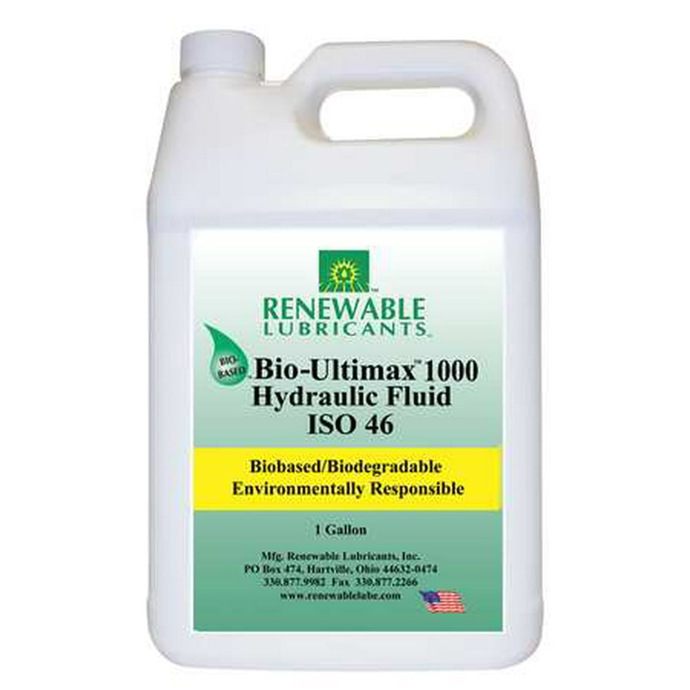RENEWABLE LUBRICANTS Hydraulic Oil,Bio,Ultimax 1000,1 Gal,46 81013