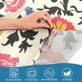 thumbnail image 3 of Yayeee Kitchen Curtains Tier Pair Light Filtering 27"x24" Rod Pocket Short Cafe Window Panel, Beige Red Floral, 3 of 7