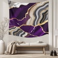 thumbnail image 5 of Purple Marble Tapestry for Bedroom Wall Hanging Tapestry, Grey Gold Texture Vintage Farmhouse Art Ceiling Backdrop Tapestries Poster Blanket Wall Decor for Teens Room Living Room Dorm 51" x 59", 5 of 8