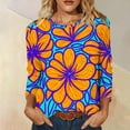 thumbnail image 2 of Njagoc3 Long Sleeve Shirts for Women 2026 Fall Crew Neck Ladies Tops | Boho Floral Printed Loose Pullover,Casual Dressy Casual Blouses,Vintage Graphic Tees Fall Fashion Outfits, 2 of 6