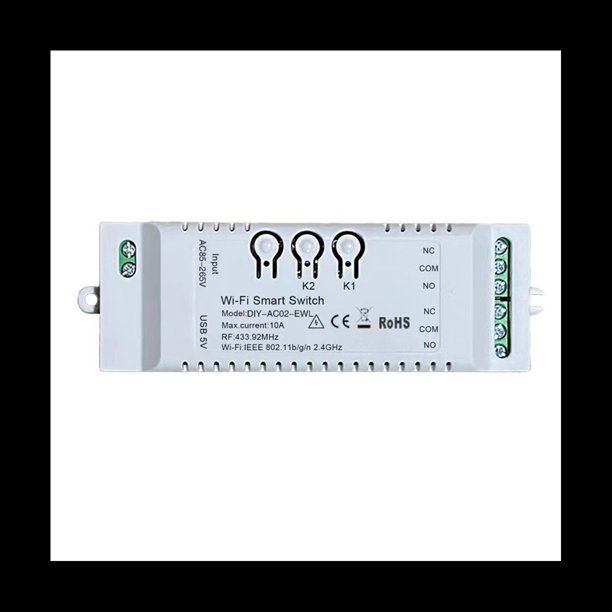 Interruptor Inteligente WiFi de 2 Canales Temporizador DIY 85-265V 2.4G WiFi+RF433+BT MóDulo de AutomatizacióN del Hogar para Alexa Google Home IFTT