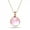 (Rose Gold) Four-Leaf Clover Pendant, variant on Women's Pink Crystal Pendant Four-Leaf Clover Inlaid Crystal Necklace Jewelry Clavicle Chain Lucky Necklace