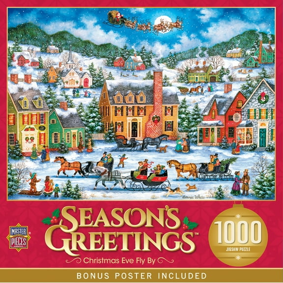 MasterPieces 1000 Piece Jigsaw Puzzle - Christmas Eve Fly By