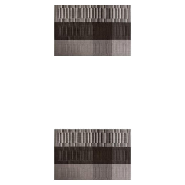 Naiovety Mantel de tejido de PVC con patrón, manteles individuales resistentes a las manchas, cuenco, posavasos, aislamiento, antideslizante, Gris 2Conjunto