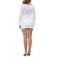thumbnail image 3 of INSPIRAR CHIC Traje de baño para mujeres, cubre baño de ganchillo, traje de baño de verano, vestido mini de playa de malla con huecos, color blanco, 3 of 6