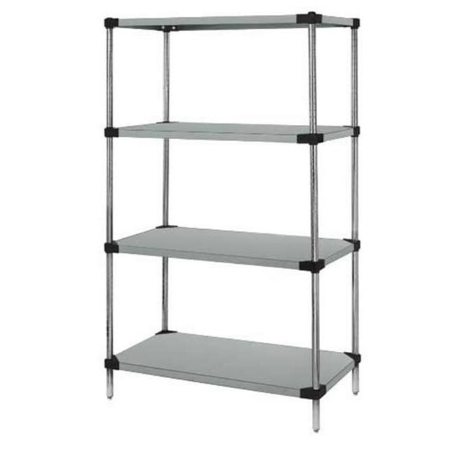 Quantum Storage WRS4-54-1854SS Unités de Départ Solides à 4 Étagères, Acier Inoxydable - 18 x 54 x 54 Po.