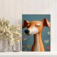 thumbnail image 2 of Qisvanset Framed Canvas Wall Art 12x16 Inch Cute Heart Greyhound Dog Home Gift Art, 2 of 5