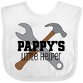 thumbnail image 3 of Inktastic Pappy's Little Helper Grandchild Boys Baby Bib, 3 of 4