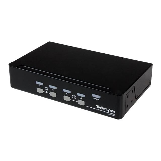 StarTech.com SV431DUSBU 4 Port 1U Rack Mount USB KVM Switch with OSD