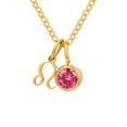 thumbnail image 1 of Collier Rune Tridimensionnel des Douze Constellations, Luxe Léger, Couleur, Collier Pierre de Naissance en Strass, Collier en Acier Inoxydable, 1 of 6