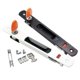 thumbnail image 1 of Sliding Door Lock, Set of 2 Sliding Glass Door Handles, Flush Mount, Keyed, Invisible Handle (Black + White), 1 of 4