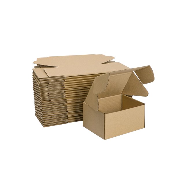 MEBRUDY Cajas de envío de 6x4x3 pulgadas, paquete de 25 cajas pequeñas de cartón corrugado para envío por correo, embalaje de literatura