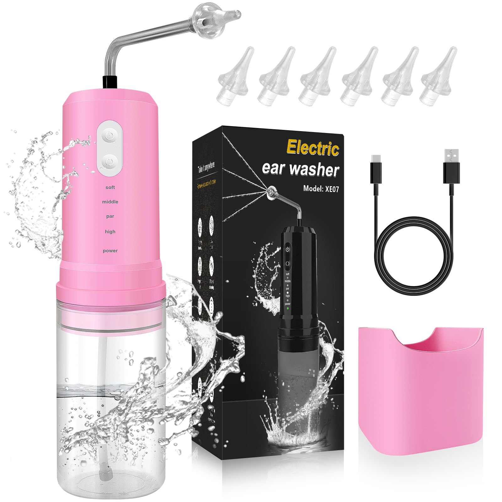 Ear Wax Removal, Electric Ear Irrigation Flushing System, Water Powered ...