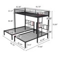 AUKFA Metal Twin Size Triple bunk bed for Kids can be separated into