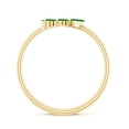 thumbnail image 3 of Rosec Jewels Womens Baguette Cut Emerald Three Stone Ring, Emerald Ring, 3 Stone Emerald Ring, 10K Yellow Gold, US 9.00, 3 of 9