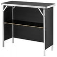 thumbnail image 2 of Folding Portable Bar Table,Trade Show Podium with Carrying Case, Storage Shelf & Black Skirt for Indoor, Outdoor, Party, Picnic,38.39" x 15.16" x 34.25", 2 of 6