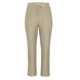 thumbnail image 5 of BXINGOHAI Casual Baggy Sweatpants For Men Cotton Breathable Pleated Jogger Pants Loose Fit Elastic Waistband Pants With Pocket Today Sales Khaki,XL, 5 of 5