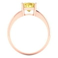 thumbnail image 3 of 2 ct Oval Cut Natural Citrine Solitaire 18K Rose Gold Womens Engagement Ring, 3 of 5