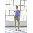 thumbnail image 6 of Expert Brand USA-Made Women's MoCA Cotton Blend Front Tie T-Shirt, Periwinkle, Small, 6 of 9