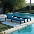 thumbnail image 3 of Hearth and Harbor Set of 2 Chaise Outdoor Lounge Chairs for Pool Chairs or Patio Furniture, Blue, 3 of 7