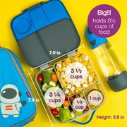 b.box Lunch Box for Kids w/ 4 Compartments (2 Leak Proof), w/ Gel Pack (8½ Cup, Ocean Breeze)