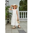 thumbnail image 6 of Arshiner Girls Maxi Summer Short Flutter Sleeve Casual Dress with Pockets for 12-13 Years, 6 of 6
