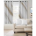 thumbnail image 2 of White Golden Marble Blackout Curtains 90 Inches Long for Bedroom, Modern Abstract Art Marble Crack Thermal Insulated Room Darkening Black Out Window Curtain Panels Grommet Drapes for Living Room, 2 of 8