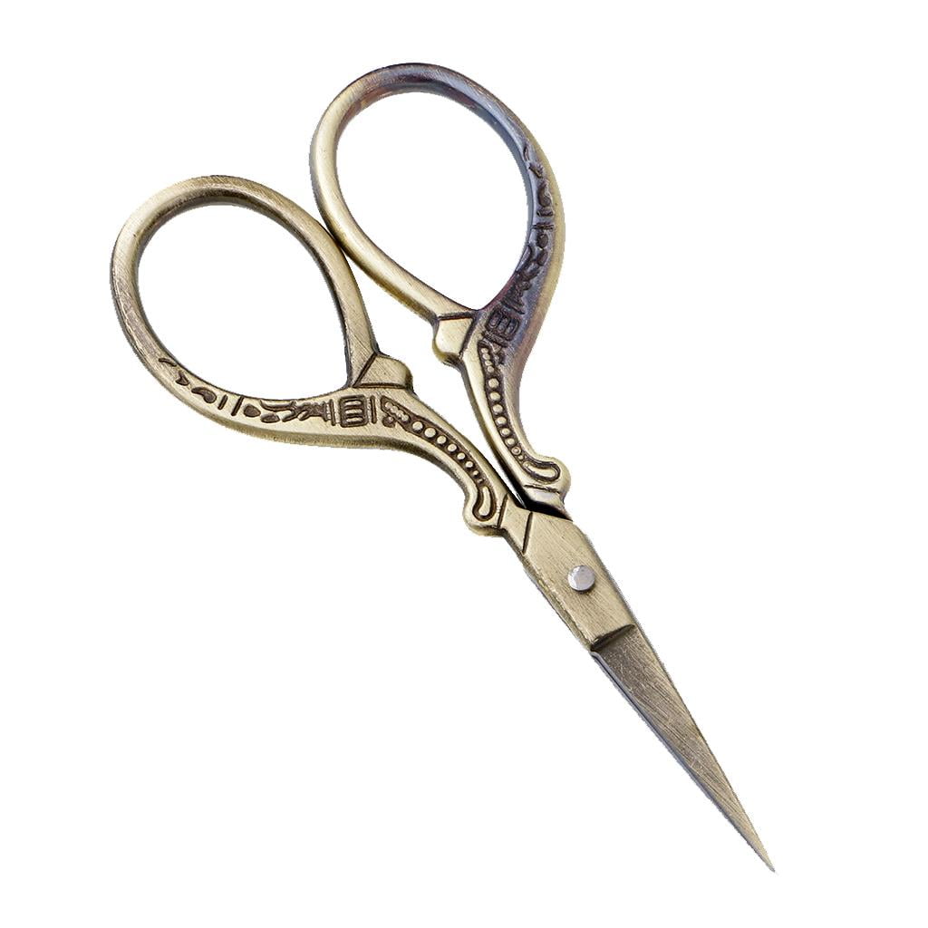 HOMYL 3x Vintage European Style Stainless Steel Precision Scissor for Embroidery, Needlework, Crewel, Sewing, Crafting, for Professional Tailors Or Amateurs