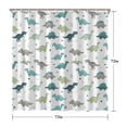 thumbnail image 5 of White Cartoon Dinosaurs Triangles Plants Pattern Shower Curtain 72"x72" ,Bathroom Decorative Shower Curtains Set with 12 Hooks,Modern Waterproof Washable Shower Curtain, 5 of 6
