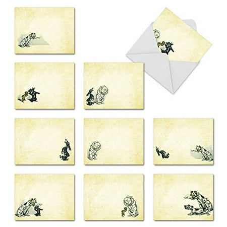 'M3978 HOWLING HOUNDS' 10 Assorted All Occasions Cards Feature Laughing Dogs with Envelopes by The Best Card