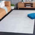 thumbnail image 4 of Safavieh  Faux Rabbit Fur Machine Washable Slip Resistant Nanami Rug 6' x 9' - Silver, 4 of 14