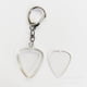 thumbnail image 1 of Llavero porta púas de guitarra: Estuche transparente con forma de corazón para púas de guitarra, fácil de identificar y almacenar para amantes de la música., 1 of 7