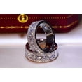 thumbnail image 2 of EOEMY Women 925 Silver Plated Wedding Rings Cubic Zircon Engagement Jewelry Sz 6-10-9, 2 of 5