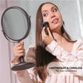 thumbnail image 4 of OVENTE 8'' Tabletop Makeup Mirror with 1X/7X Magnification, 360° Swivel Design and Double-Sided Free-Standing Vanity Mirror Perfect for Dresser, Bedroom and Office Desk, Antique Bronze MNLAT80ABZ1X7X, 4 of 9